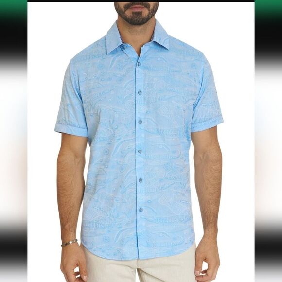 Robert Graham Men's Sanctuary Jungle Jacquard Sport Shirt - Picture 1 of 9